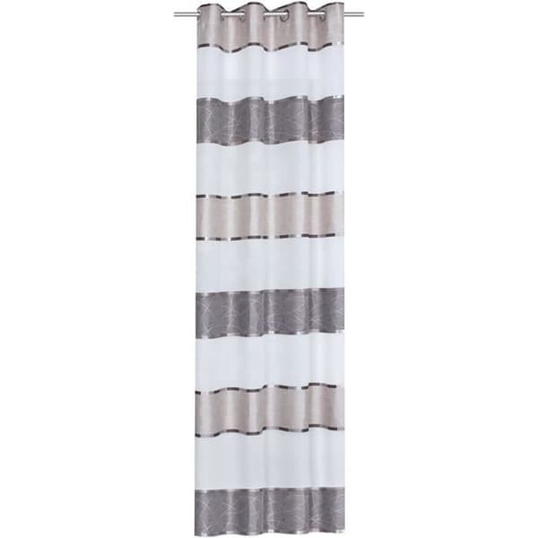The Home of Fashion Hemmode Grommet Gardin, tyg, sten, 245 x 140 cm - 051777-0560