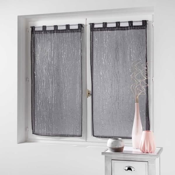 CDaffaires Raka par öglor 2 x 90 x 160 cm sandslöja vägglampa filiane antracit