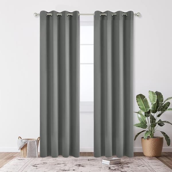 Värmeisolerade mörkläggningsgardiner Anti Cold, Gardiner för vardagsrum och sovrum, modern design, 140x200 CM, ljusgrå, 2 st.