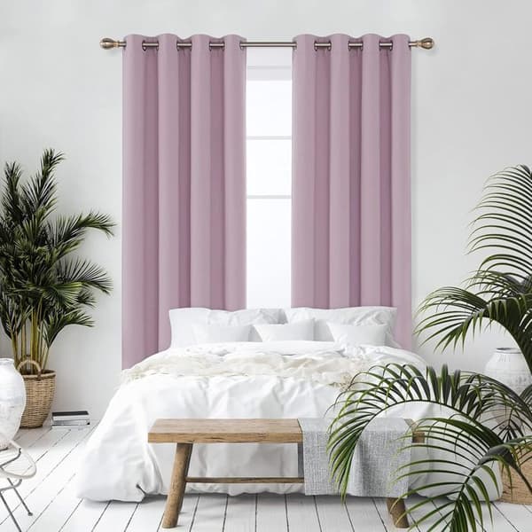 Värmeisolerade mörkläggningsgardiner Anti Cold, Gardiner för flickor, 140x180 CM, ljusrosa, 2 st.