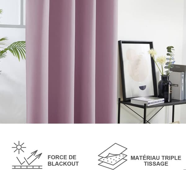Värmeisolerade mörkläggningsgardiner Anti Cold, Gardiner för flickor, 140x180 CM, ljusrosa, 2 st.