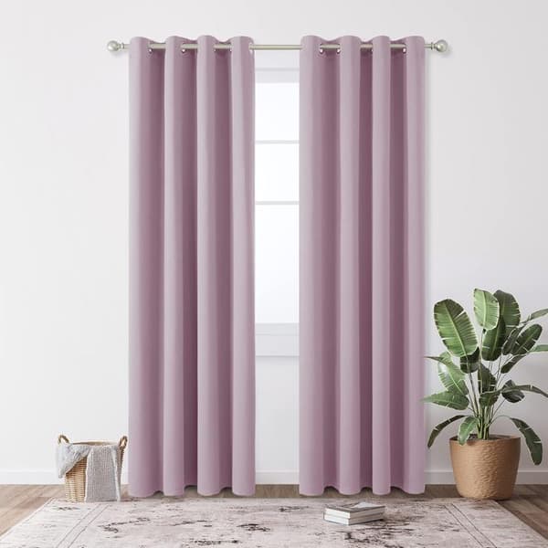 Värmeisolerade mörkläggningsgardiner Anti Cold, Gardiner för flickor, 140x180 CM, ljusrosa, 2 st.