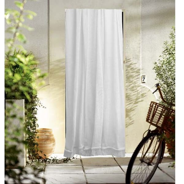 Marseille vit vävd gardin 140 x 225cm