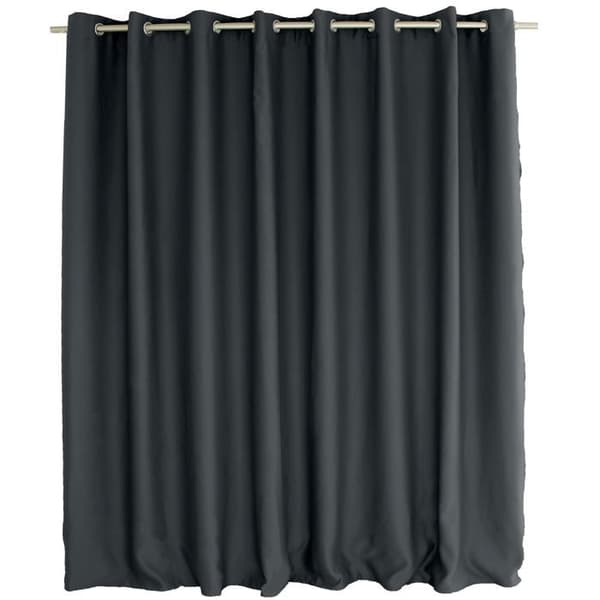 Mörkläggningsgardin - OBSKUR - 300 x 240 cm - Mörkgrå - 100% polyester - Metallöglor