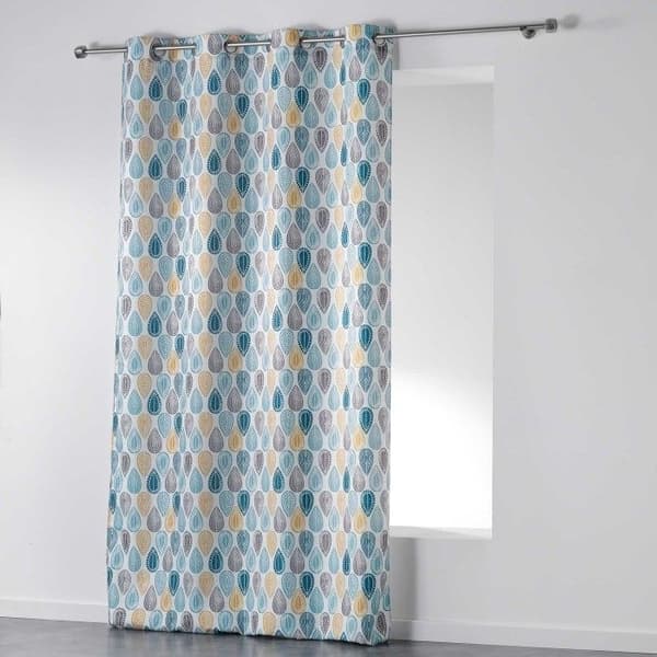 Öljegardin 140 x 260 cm polyestertryckt palpito Vit