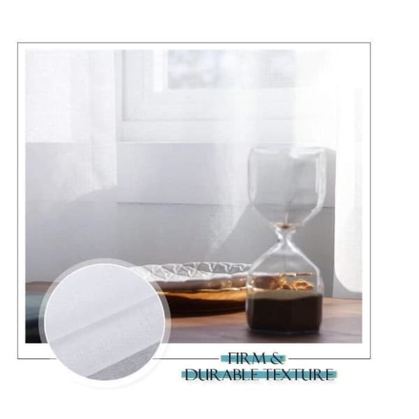 2x Mörkläggningsgardiner Voile Öljetter 140 x 240 Färg Snövit