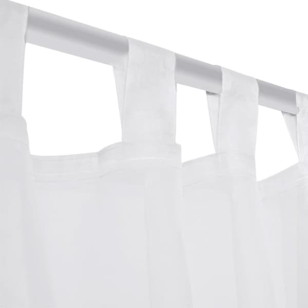 Genomskinlig vit gardin 140 x 225 cm 2-pack