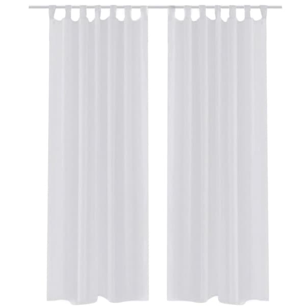 Genomskinlig vit gardin 140 x 225 cm 2-pack