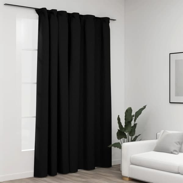 Mörkläggningsgardin med krokar antracit 290x245 cm