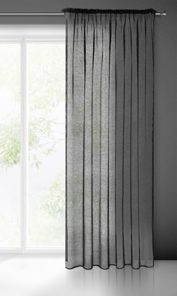 CELINE KLARGAVET GARDIN PÅ TAPE 140 X 270 CM SORT