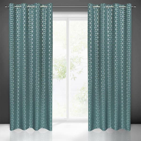 TERNING KLARGAVET GARDIN 140 X 250 CM MØRK TURKIS