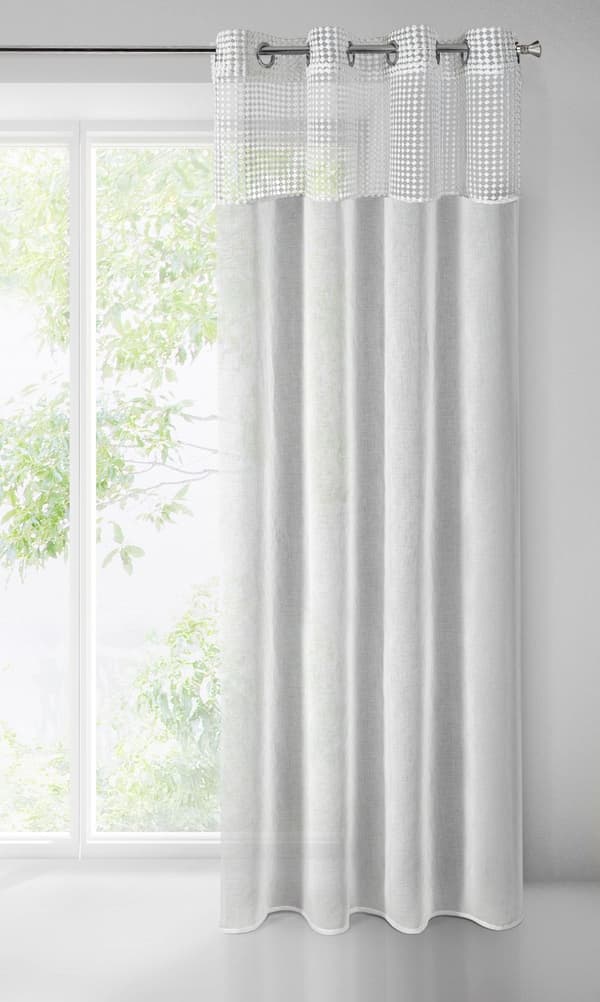 KLARGAVET GARDINGRACAT 135 X 250 CM HVID