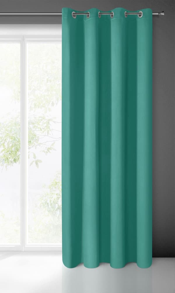 KLARGAVET GARDINLOGAN 135 X 250 CM TURKIS