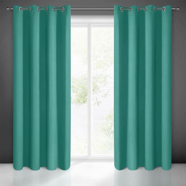 KLARGAVET GARDINLOGAN 135 X 250 CM TURKIS
