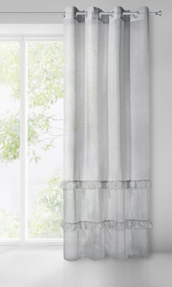 KLARGÅRET GARDIN ARIANA 140 X 250 CM GRÅ