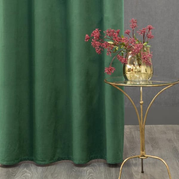 FÄRDIG GARDIN D91 DEW PÅ TEJP 140 X 270 CM MÖRKGRÖN