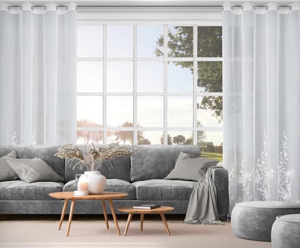KLARGAVET GARDIN JULIA 140 X 250 CM HVID