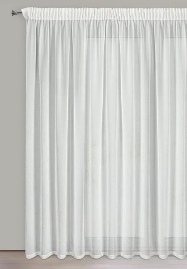 FÄRDIG Gjord gardin HERA PÅ TEJP 300 X 270 CM VIT