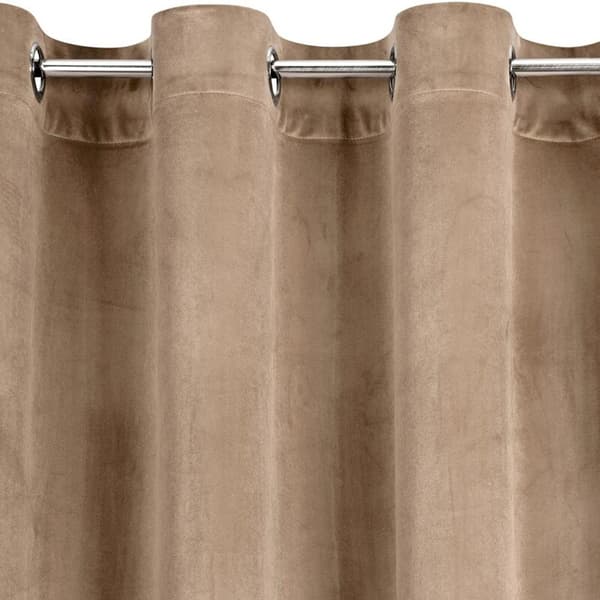 FÄRDIG Gjord gardin MELANIE 140 X 250 CM MÖRK BEIGE