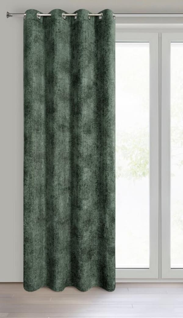 FÄRDIG Gjord gardin ALETA 135 X 250 CM MÖRKGRÖN