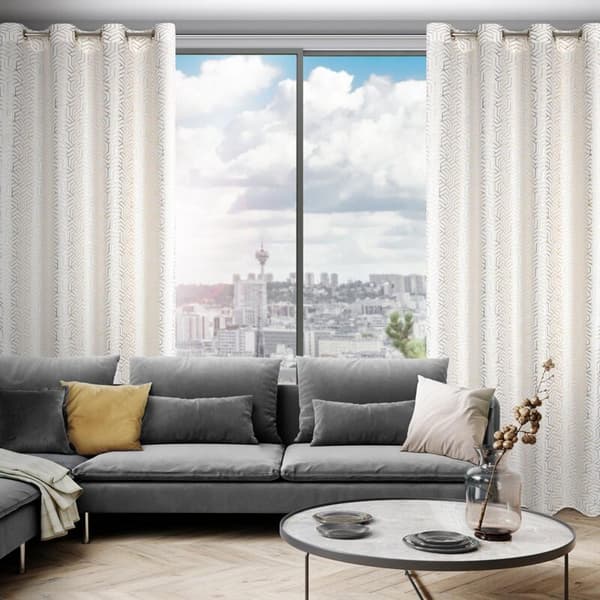 FÆRDIG HALVGARDIN 140 X 250 CM HVID