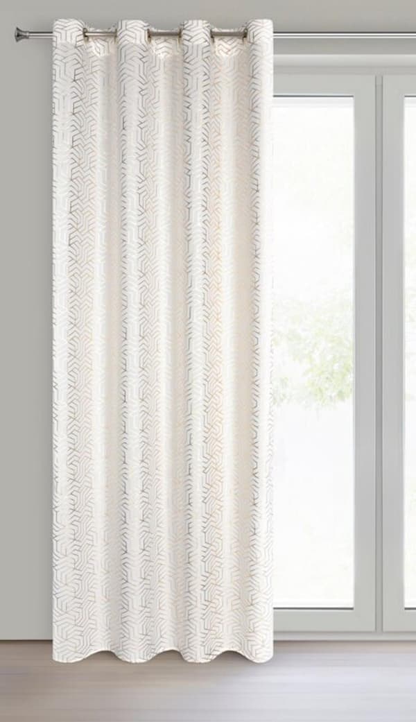 FÆRDIG HALVGARDIN 140 X 250 CM HVID