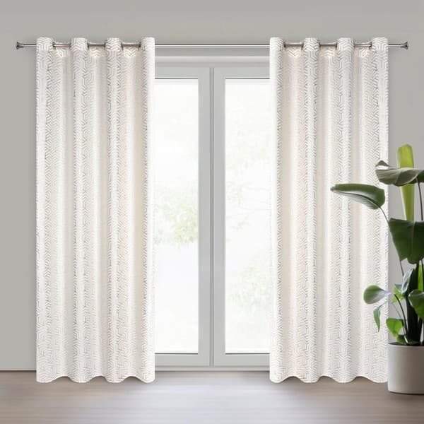 FÆRDIG HALVGARDIN 140 X 250 CM HVID