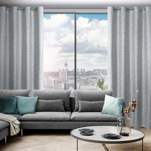 FÄRDIG HALVGARDIN 140 X 250 CM SILVER