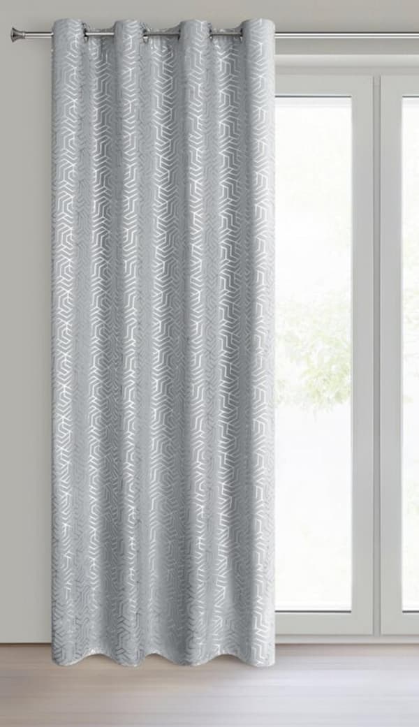FÄRDIG HALVGARDIN 140 X 250 CM SILVER