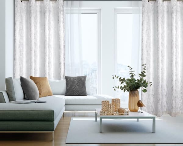 FÆRDIG LAVET GARDIN ELISE 140 X 250 CM HVID