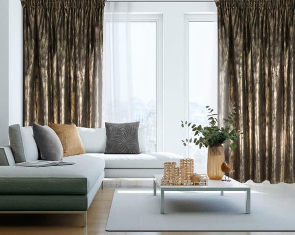 KLARGAVET GARDIN EMILA PÅ TAPE 140 X 270 CM SORT