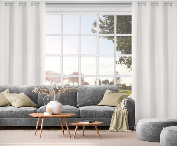 KLARGÅRET GARDIN NITA 140 X 250 CM CREME