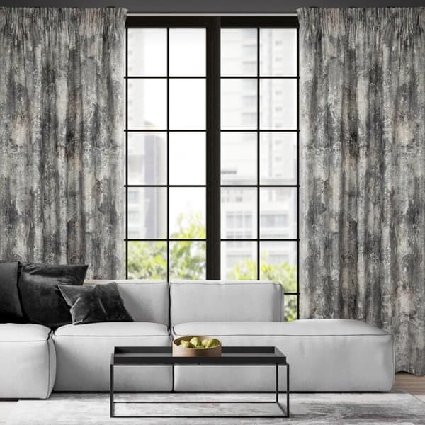 FÄRDIG GJORDAD GARDIN ESTER PÅ TEJP 140 X 250 CM SILVER