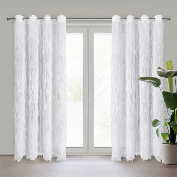 FÄRDIG Gjord gardin AURORA 140 X 250 CM VIT