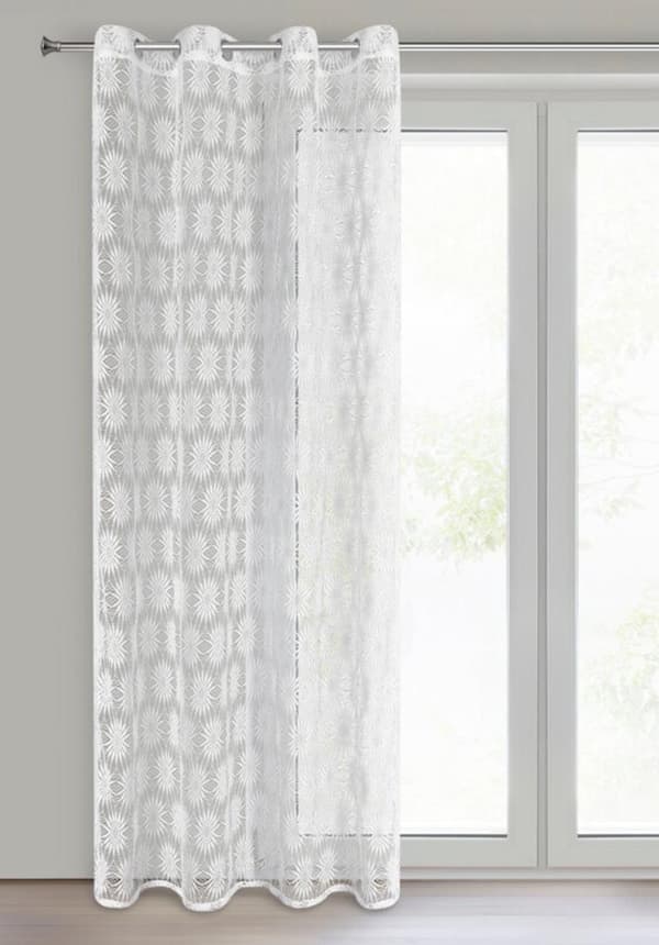 KLARGAVET GARDINROSE 140 X 250 CM HVID