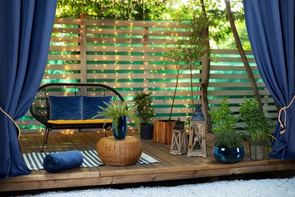 KLARGAVET GARDIN RITA 140 X 250 CM MARINEBLÅT