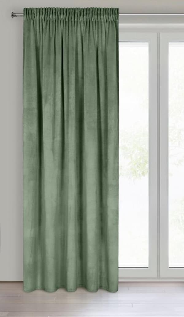 MELANIE FÄRDIG GARDIN PÅ TEJP 140 X 270 CM MÖRK MYNTA