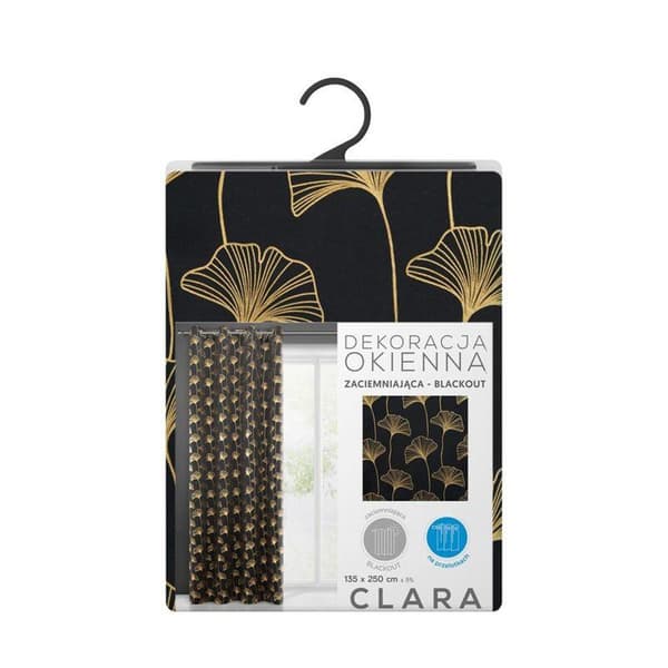 KLARGAVET GARDIN CLARA 135 X 250 CM SORT