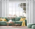 Miniatyrbillede 11 af 11: KLARGAVET GARDIN KELLY 140 X 250 CM HVID