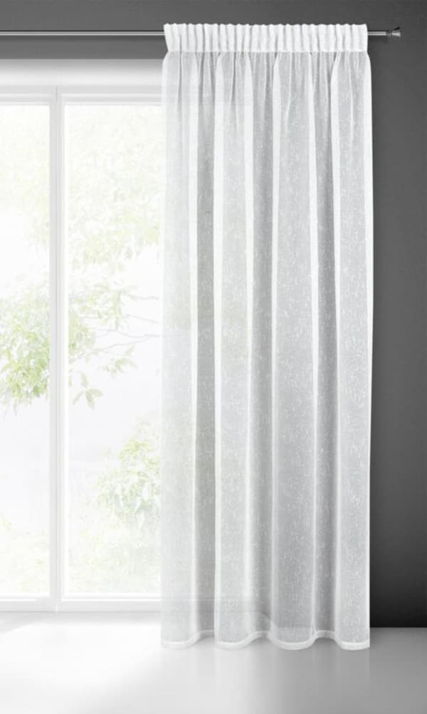 KELLY FÄRDIG Gjord gardin PÅ TEJP 140 X 270 CM VIT