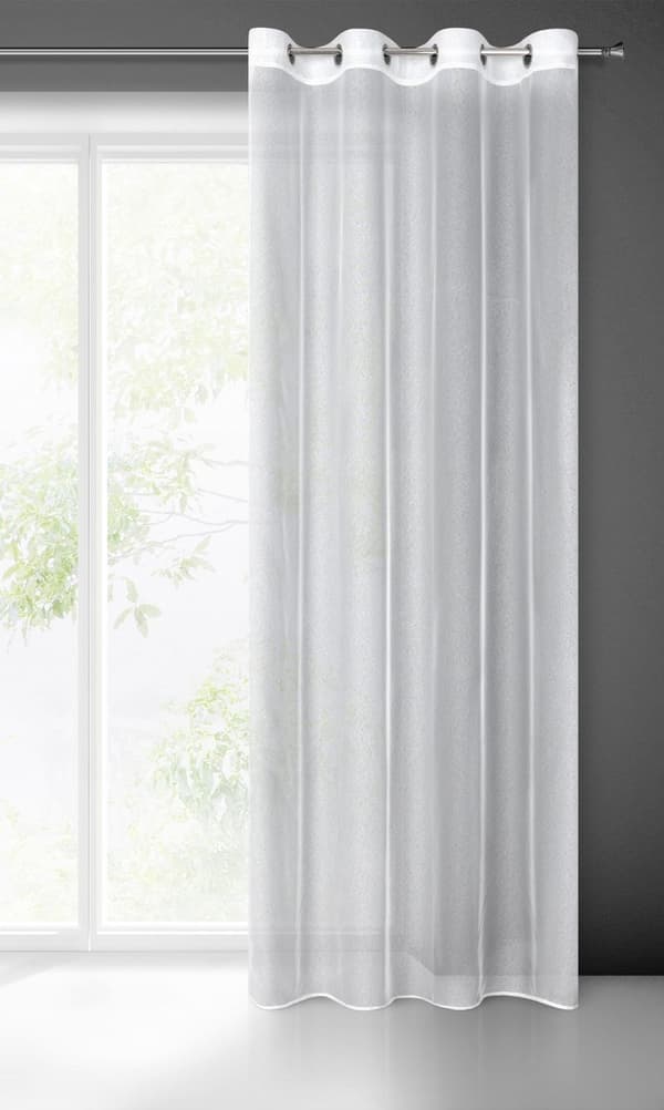 KLARGÅRET GARDIN TAMINA 140 X 250 CM HVID