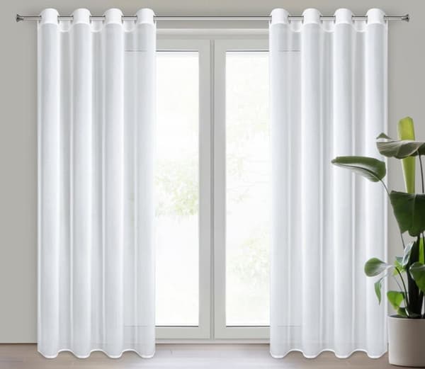 KLARGAVET GARDIN TINA 140 X 270 CM HVID