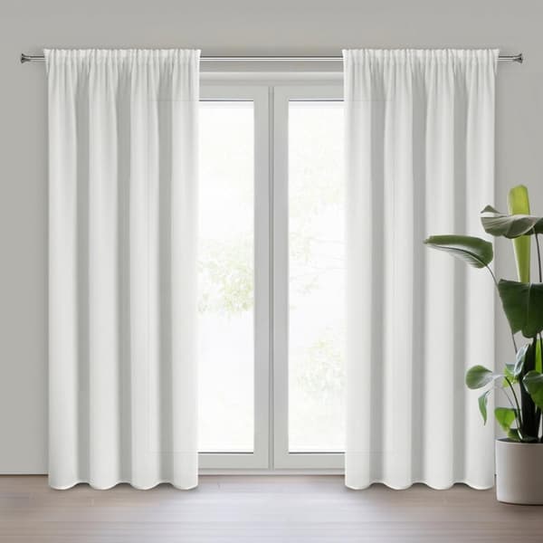 ROSSI KLARGAVET GARDIN PÅ TAPE 135 X 270 CM HVID