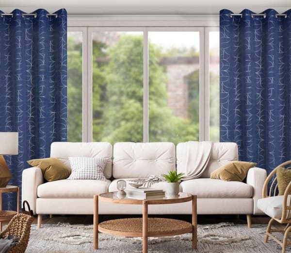 KLARGAVET GARDIN EVI 140 X 250 CM NAVY