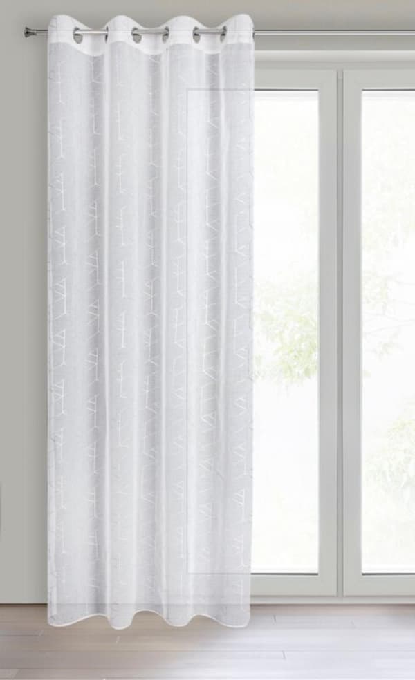 KLARGAVET GARDIN ELSI 140 X 250 CM HVID