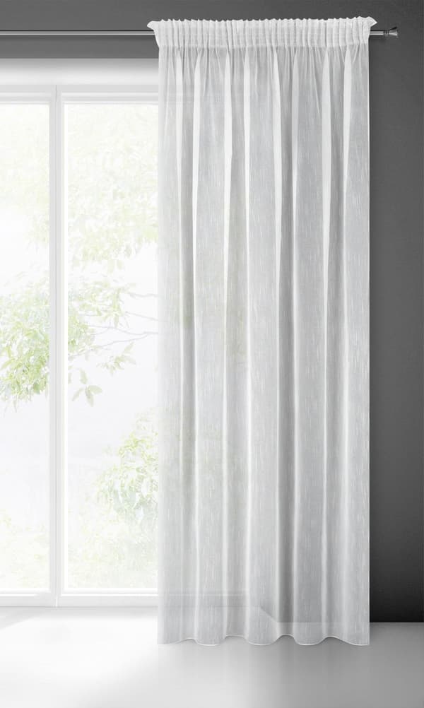 MONIC KLARGAVET GARDIN PÅ TAPE 140 X 270 CM HVID