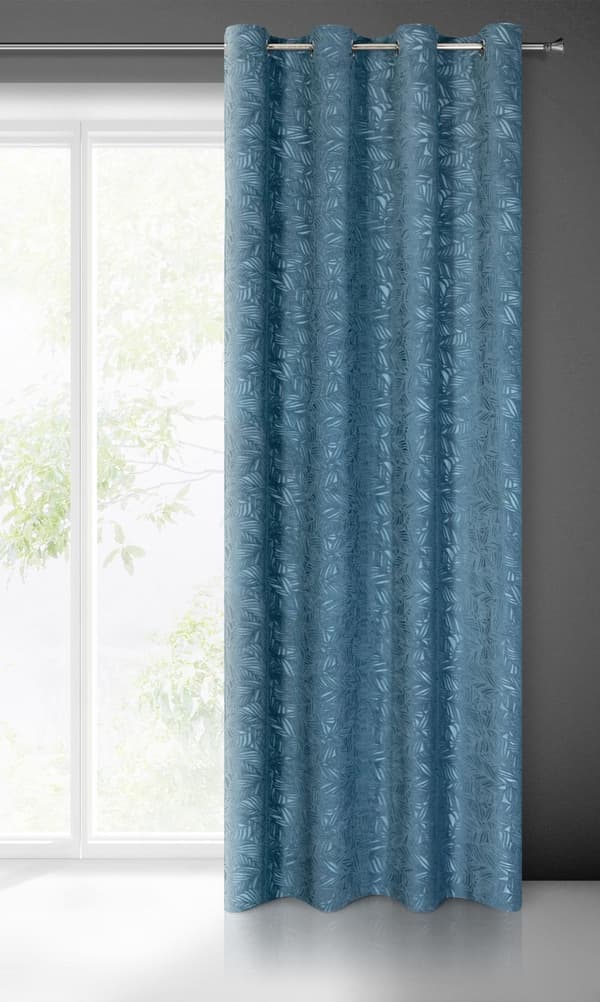 FÄRDIG Gjord gardin OCTAVIA 140 X 250 CM BLÅ