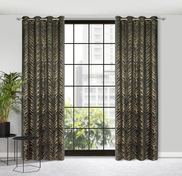 KLARGAVET GARDIN SARA 140 X 250 CM SORT