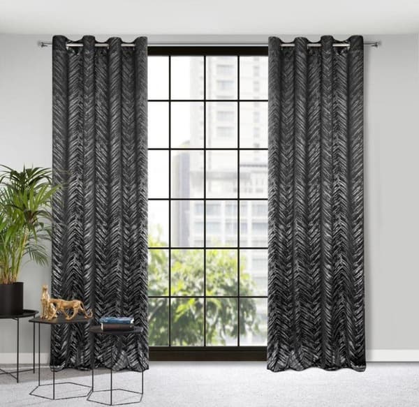 FÄRDIG GARDIN SARA 140 X 250 CM SVART