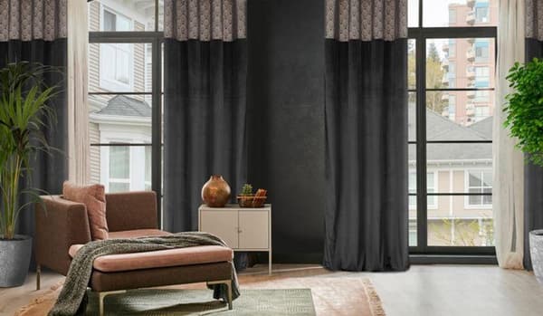 KLARGAVET GARDIN D91 AGNES 140 X 250 CM SORT